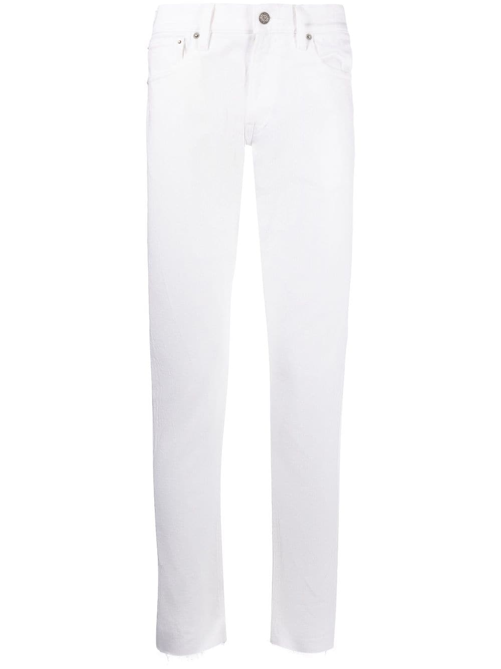 Ralph Lauren Purple Label Straight-Leg-Jeans mit Logo-Patch - Weiß von Ralph Lauren Purple Label