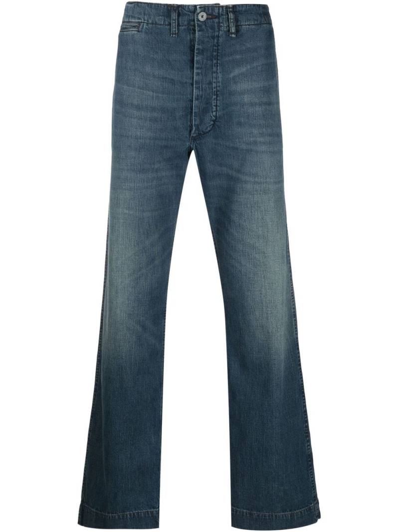 Ralph Lauren RRL Straight-Leg-Jeans mit Knitteroptik - Blau von Ralph Lauren RRL