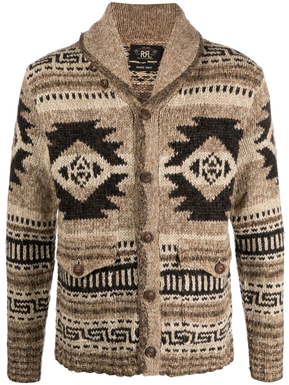 Ralph Lauren RRL Cardigan mit Fair-Isle-Intarsienmuster - Braun von Ralph Lauren RRL