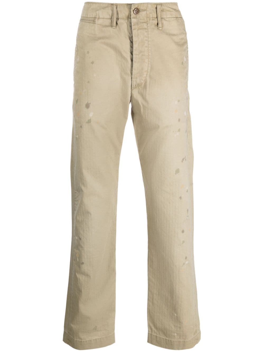 Ralph Lauren RRL Gerade Hose mit Fischgrätenmuster - Nude von Ralph Lauren RRL