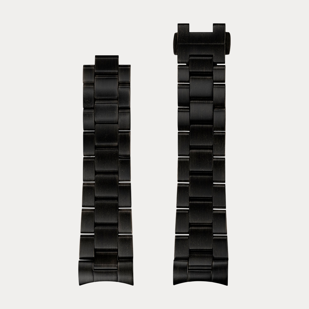 39 mm Armband aus schwarzem Edelstahl von Ralph Lauren