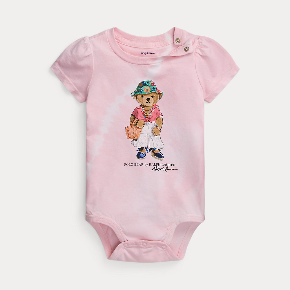 Batik-Babybody mit Polo Bear von Ralph Lauren