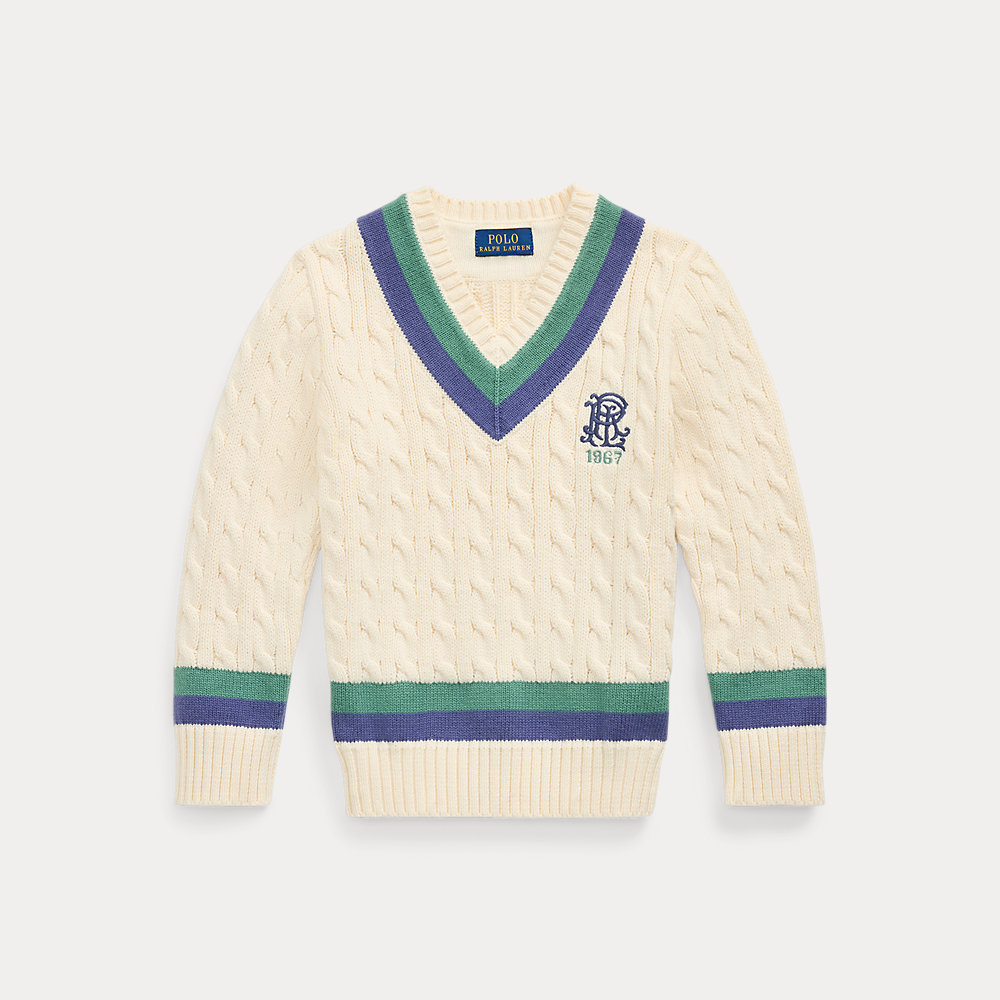 Baumwoll-Cricket-Pullover mit Stickerei von Ralph Lauren