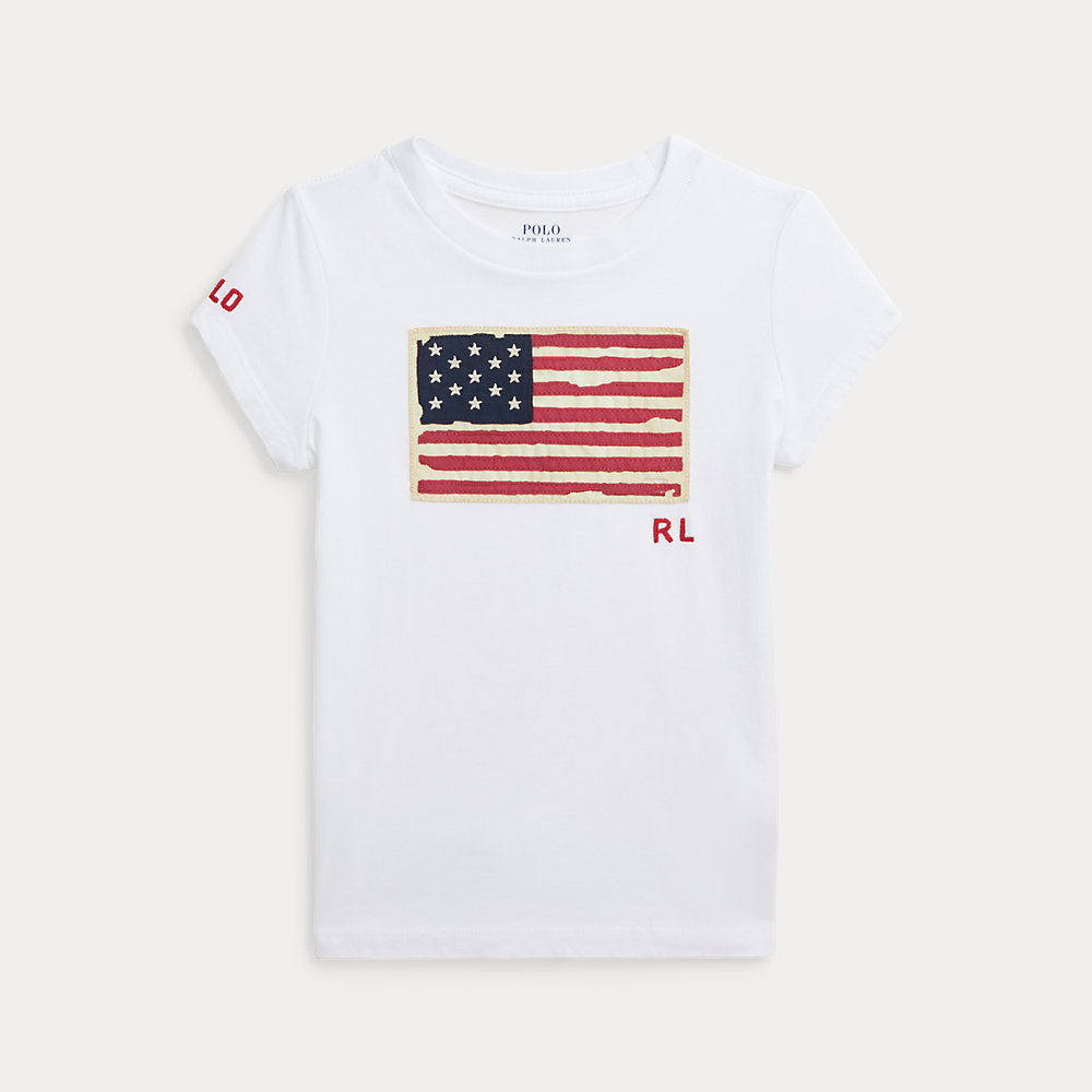 Baumwolljersey-T-Shirt mit Flagge von Ralph Lauren