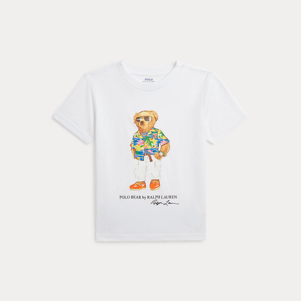 Baumwolljersey-T-Shirt mit Polo Bear von Ralph Lauren