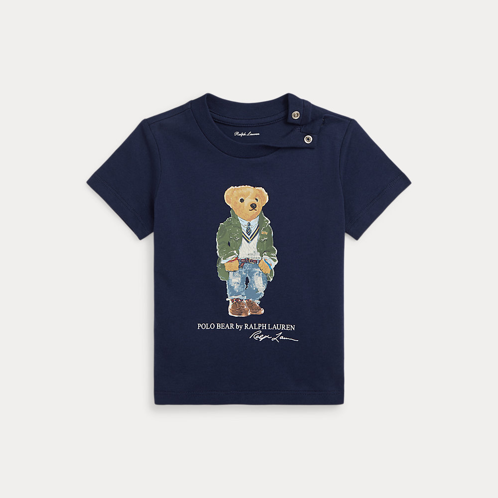 Baumwolljersey-T-Shirt mit Polo Bear von Ralph Lauren