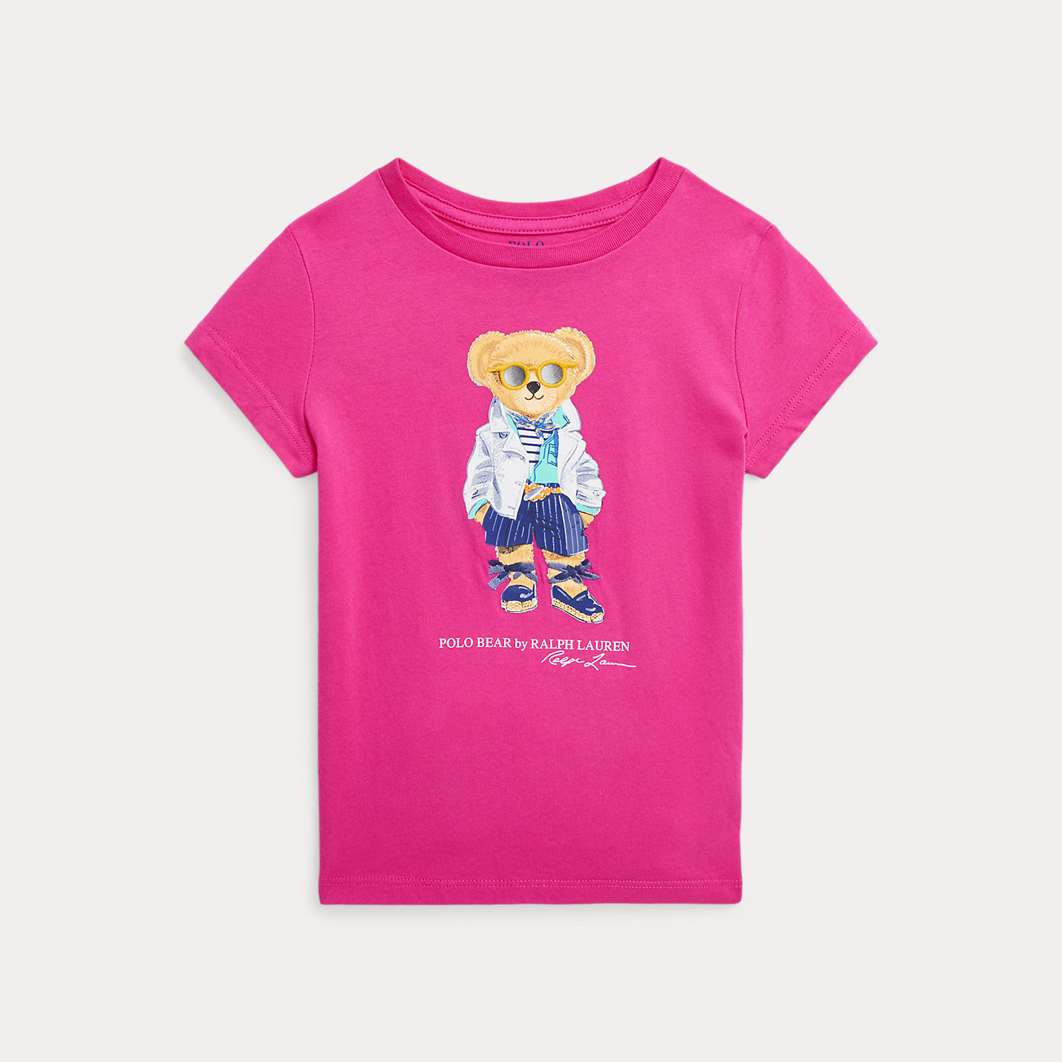 Baumwolljersey-T-Shirt mit Polo Bear von Ralph Lauren