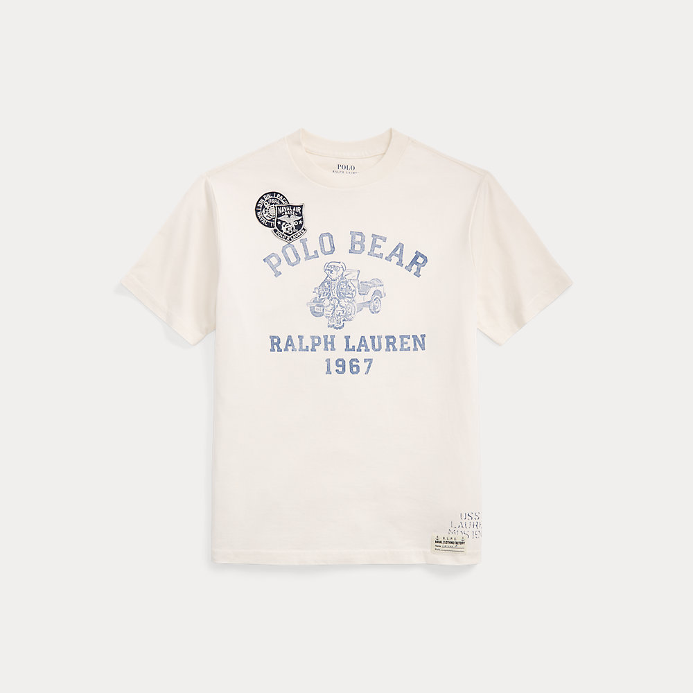 Baumwolljersey-T-Shirt mit Polo Bear von Ralph Lauren