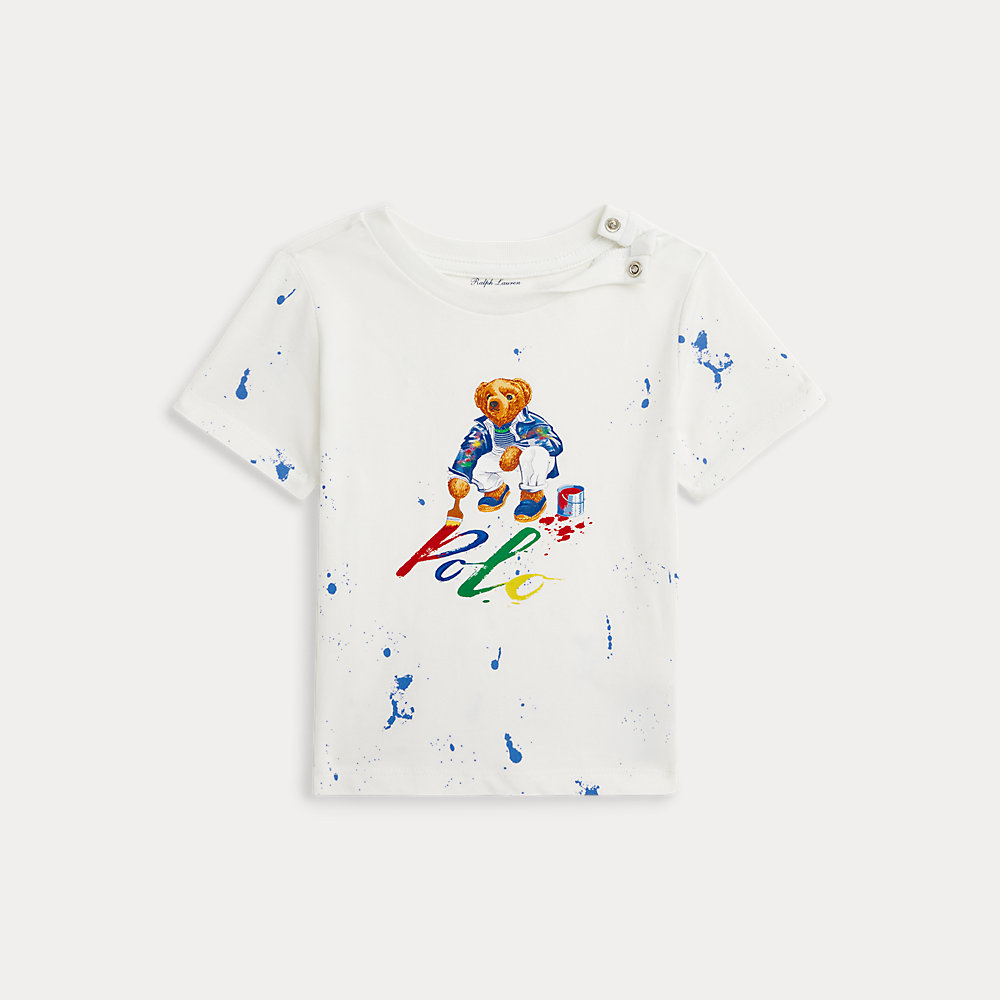 Baumwolljersey-T-Shirt mit Polo Bear von Ralph Lauren