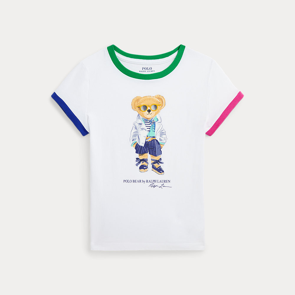 Baumwolljersey-T-Shirt mit Polo Bear von Ralph Lauren