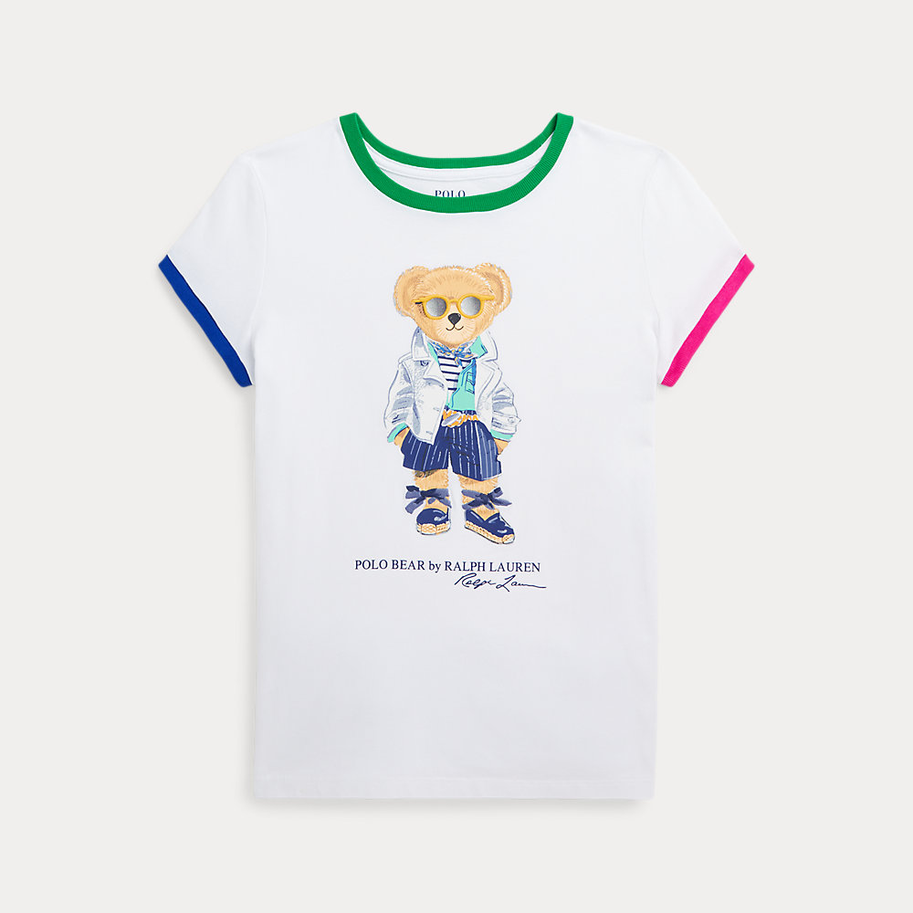 Baumwolljersey-T-Shirt mit Polo Bear von Ralph Lauren