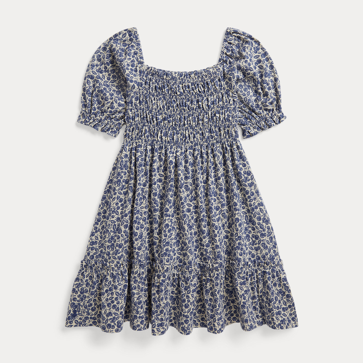 Baumwolljerseykleid mit Blaubeer-Druck von Ralph Lauren