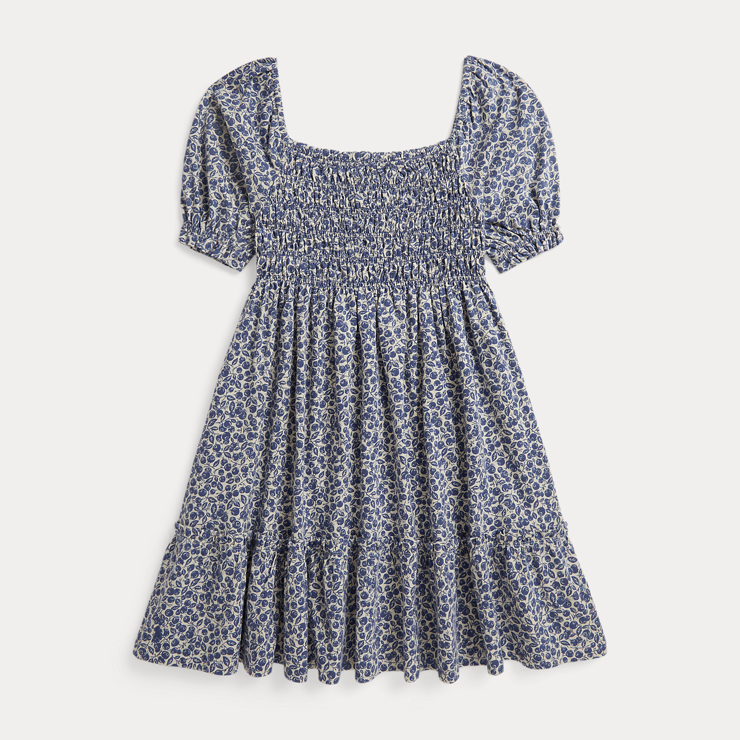 Baumwolljerseykleid mit Blaubeer-Druck von Ralph Lauren