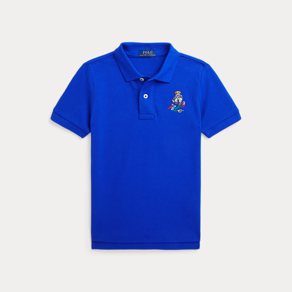 Baumwollpiqué-Poloshirt mit Polo Bear von Ralph Lauren