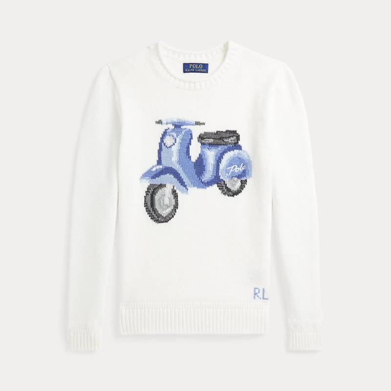 Baumwollpullover mit Motorroller-Motiv von Ralph Lauren