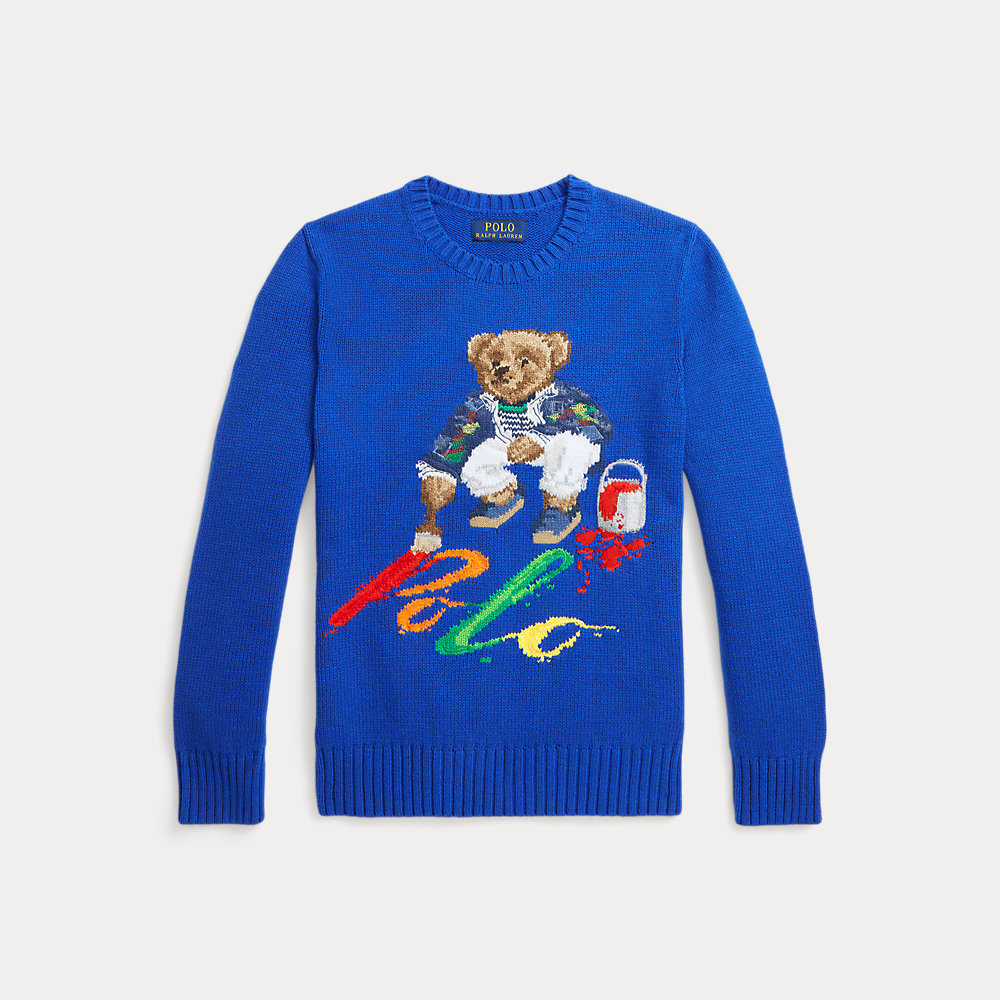 Baumwollpullover mit Polo Bear von Ralph Lauren