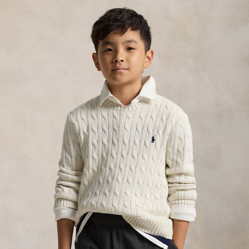 Baumwollpullover mit Zopfmuster von Ralph Lauren