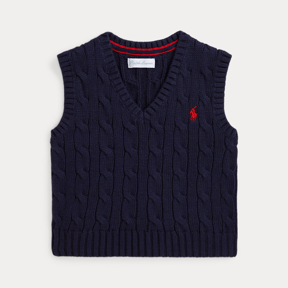 Baumwollpullunder mit Zopfmuster Baumwollpullunder mit Zopfmuster von Ralph Lauren