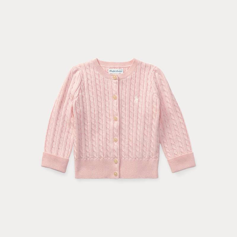 Baumwollstrickjacke mit Mini-Zopfmuster von Ralph Lauren