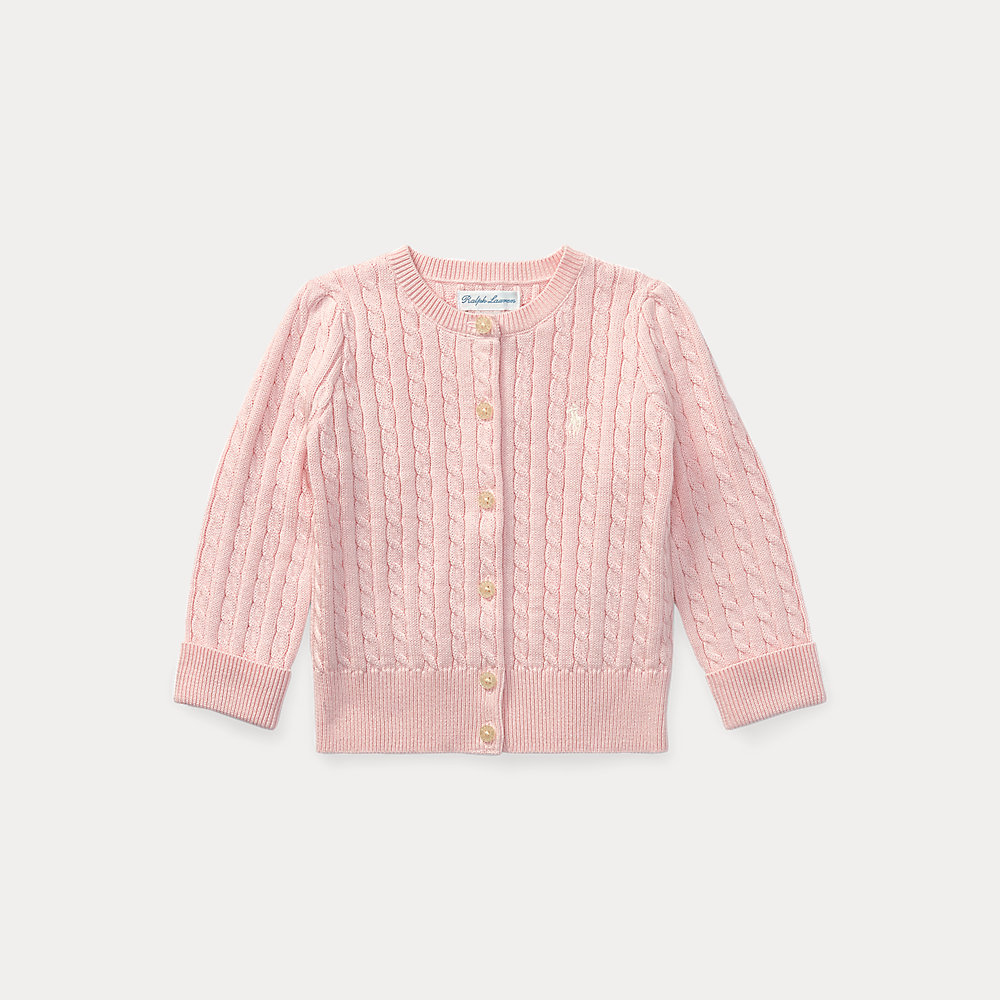 Baumwollstrickjacke mit Mini-Zopfmuster von Ralph Lauren