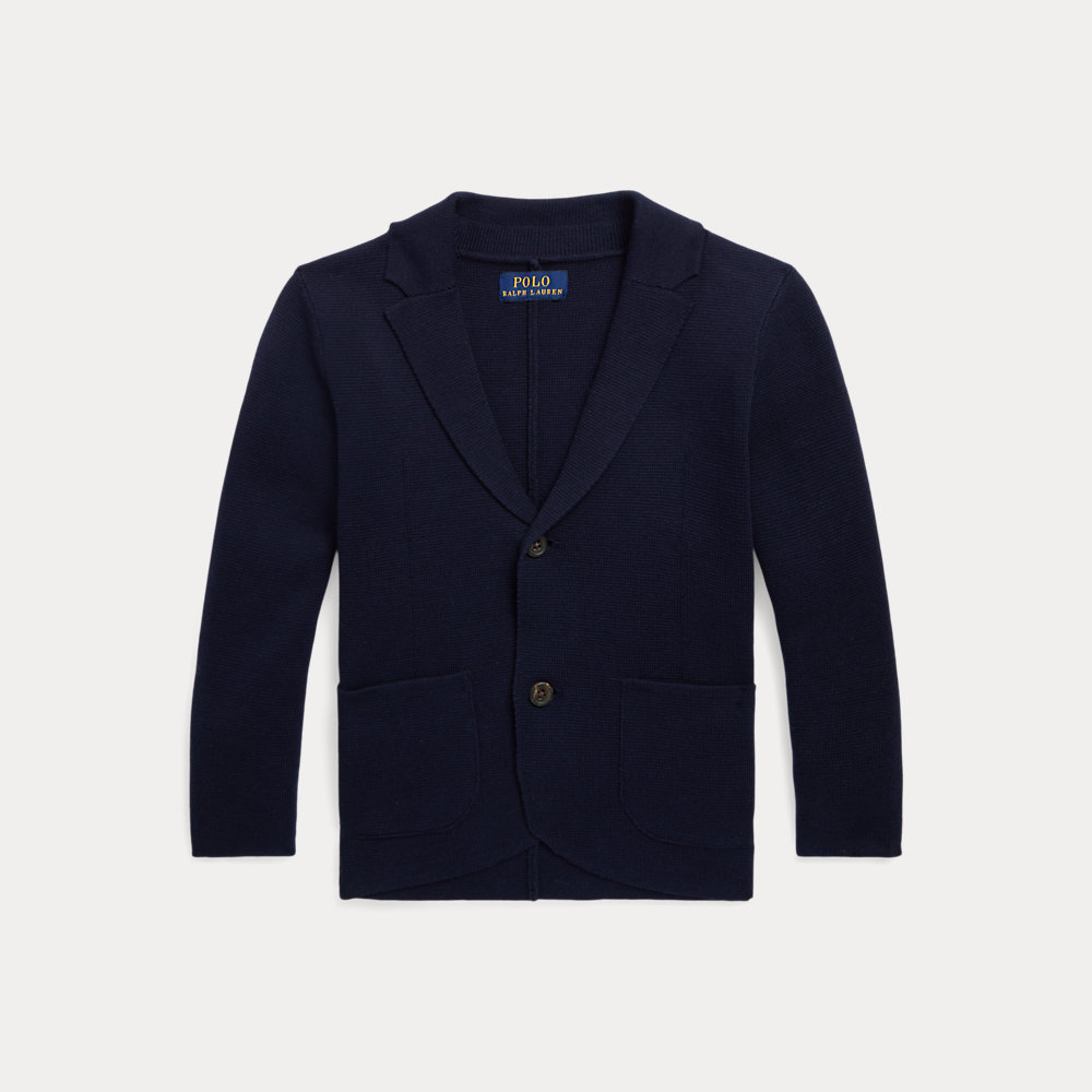 Blazer-Strickjacke aus Baumwolle von Ralph Lauren