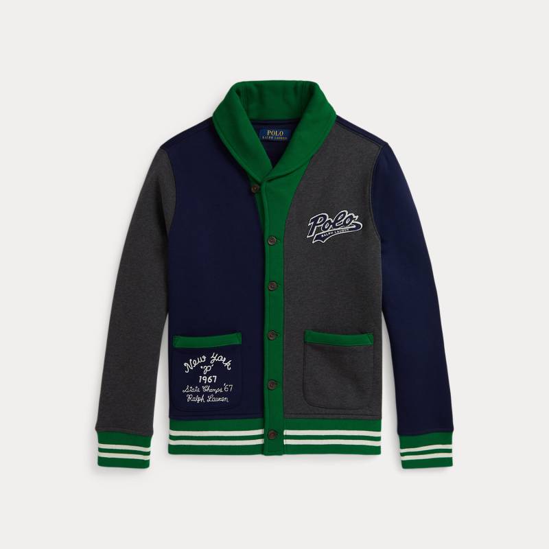 Color-Block-Cardigan aus Fleece mit Logo von Ralph Lauren