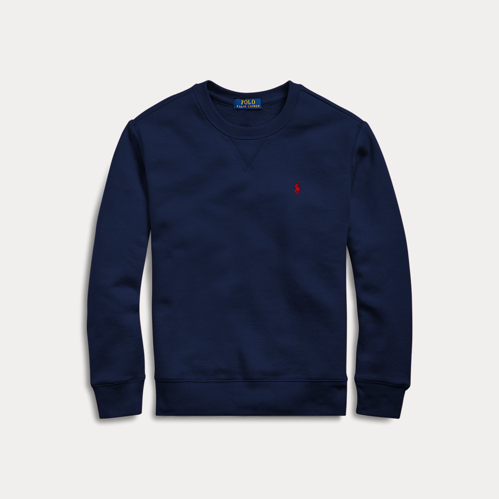 Rundhalspullover aus Fleece von Ralph Lauren