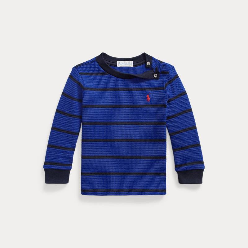 Gestreiftes T-Shirt aus Waffelpiqué von Ralph Lauren