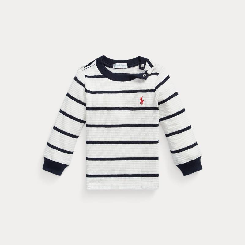 Gestreiftes T-Shirt aus Waffelpiqué von Ralph Lauren