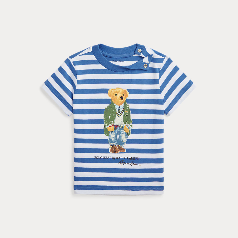 Gestreiftes T-Shirt mit Polo Bear von Ralph Lauren