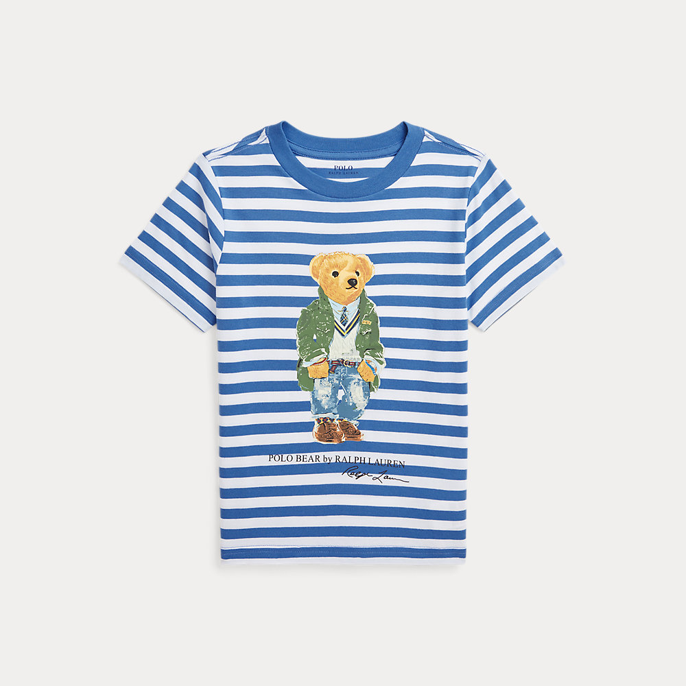 Gestreiftes T-Shirt mit Polo Bear von Ralph Lauren