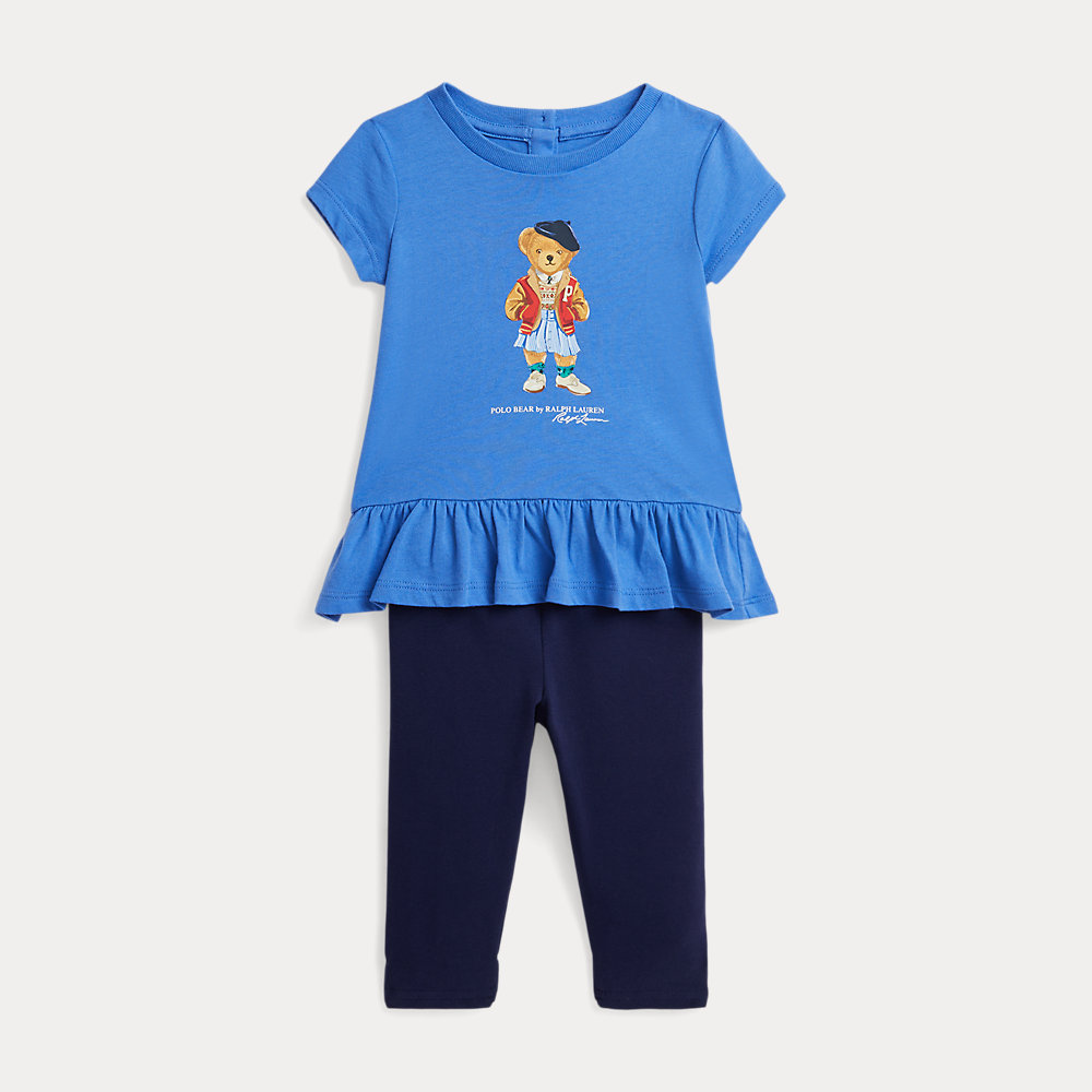 Jersey-Shirt und Leggings mit Polo Bear von Ralph Lauren