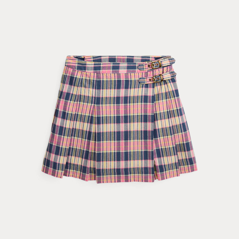 Karierter Madras-Wickelrock mit Falten von Ralph Lauren