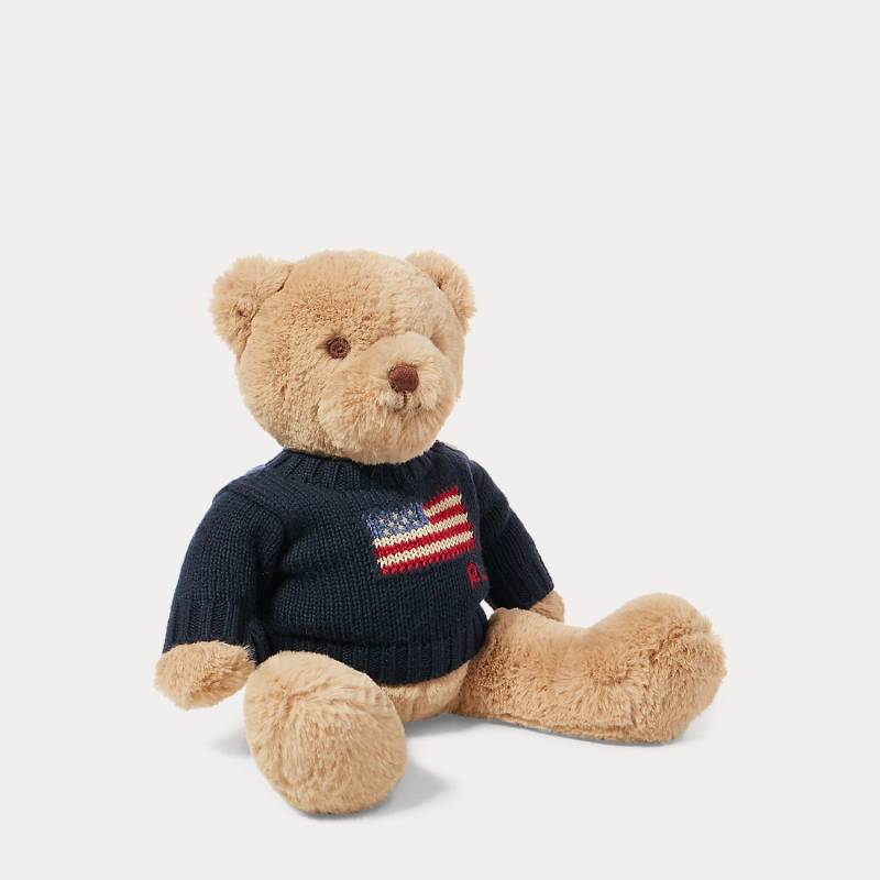 Kleiner Polo Bear mit Flaggenpullover von Ralph Lauren