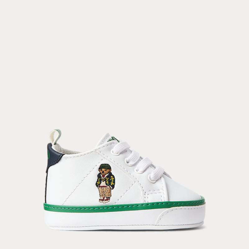 Kunstleder-Sneaker Quilton mit Polo Bear von Ralph Lauren