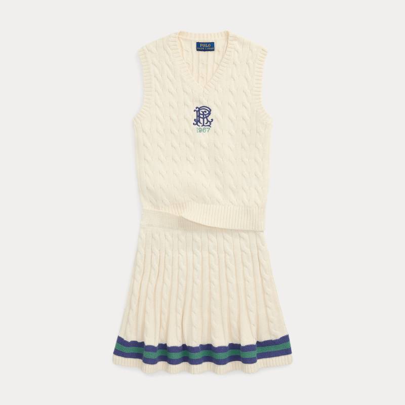 Pullunder und Rock mit Zopfmuster von Ralph Lauren