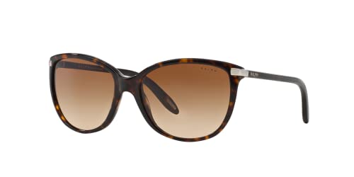 Ralph Damen RA 5160 Essential Ralph Logo Cateye Sonnenbrille, 510/13, Dark Tortoise, Brown Grad von Ralph Lauren