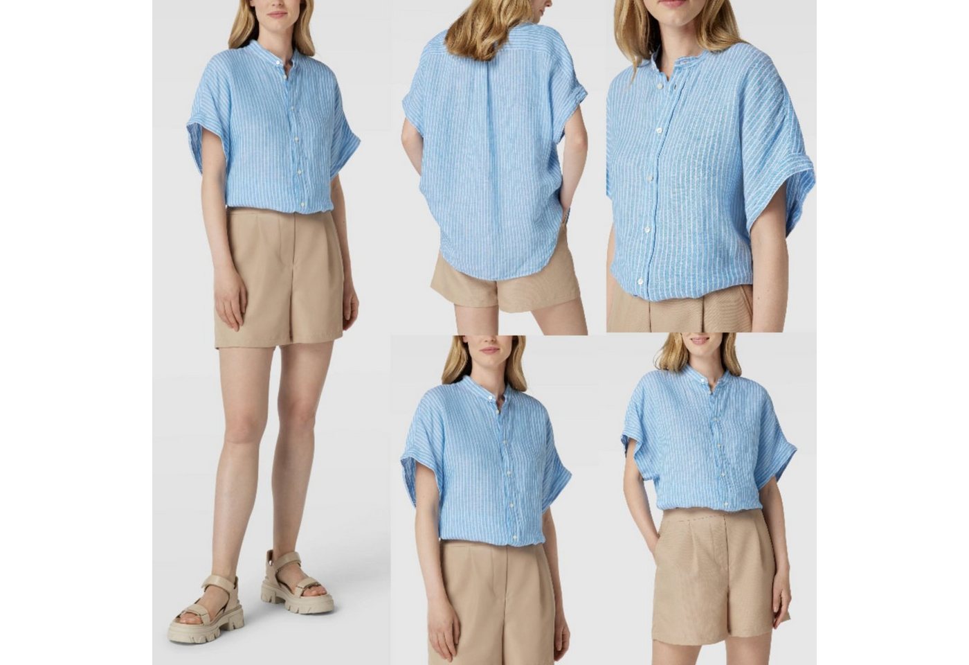 Ralph Lauren Blusenkleid POLO RALPH LAUREN ALEN Linen Shirt Leinenbluse Hemd T-Shirt Top Bluse von Ralph Lauren