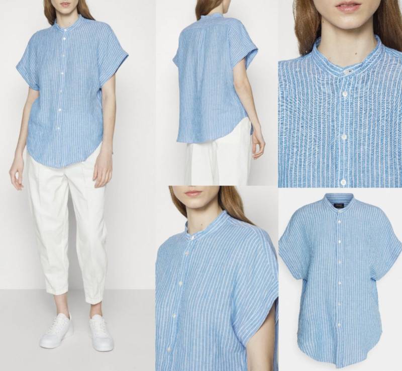 Ralph Lauren Blusenkleid POLO RALPH LAUREN ALEN Linen Shirt Leinenbluse Hemd T-Shirt Top Bluse von Ralph Lauren