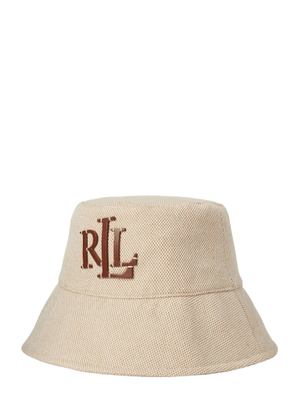 Ralph Lauren - Lauren Ralph Lauren Cross Bucket Hat, Canvas-Fischerhut, Beige von Ralph Lauren