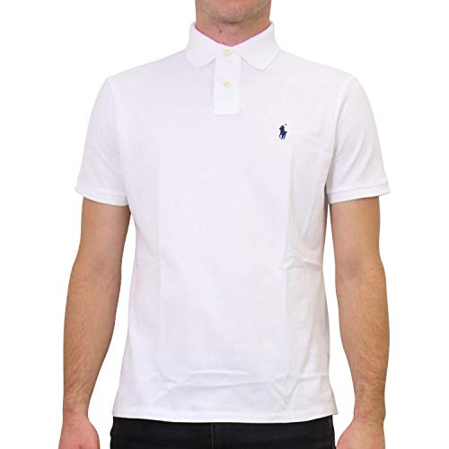 Ralph Lauren Polo Herren Poloshirt Custom-Slim-Fit Weiß L von Ralph Lauren