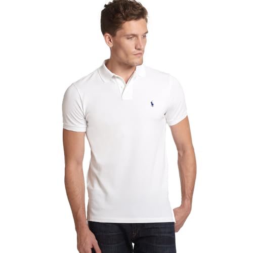 Ralph Lauren Polo-Piqué Custom Slim-Fit (IT, Text, XXL, Regular, Regular, Weiß), Weiß von Ralph Lauren