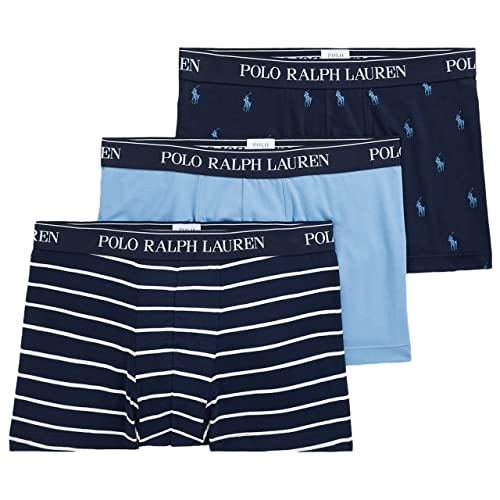 Ralph Lauren Polo Stretch Baumwolle Classic Trunks Blau 3er Pack Größe 2XL, blau, XXL von Ralph Lauren