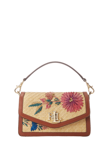Ralph Lauren - Ralph Lauren Tayler S Floral, Kleine Umhängetasche, Natur-Braun von Ralph Lauren
