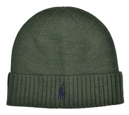Ralph Lauren Strickmütze Mütze Beanie Hat Wolle Grün Dark Green One Size von Ralph Lauren
