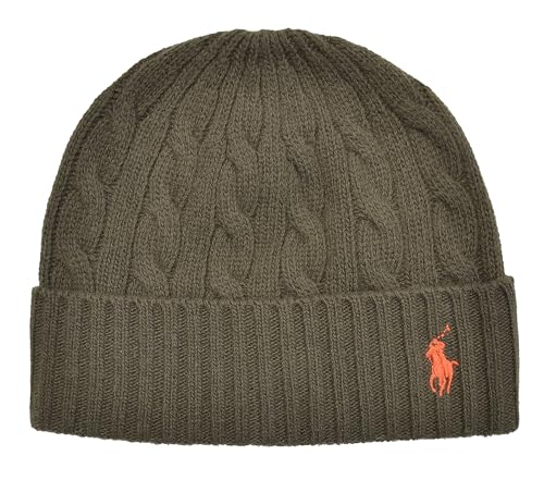 Ralph Lauren Strickmütze Mütze Cable Beanie Zopfmuster Grün One Size von Ralph Lauren