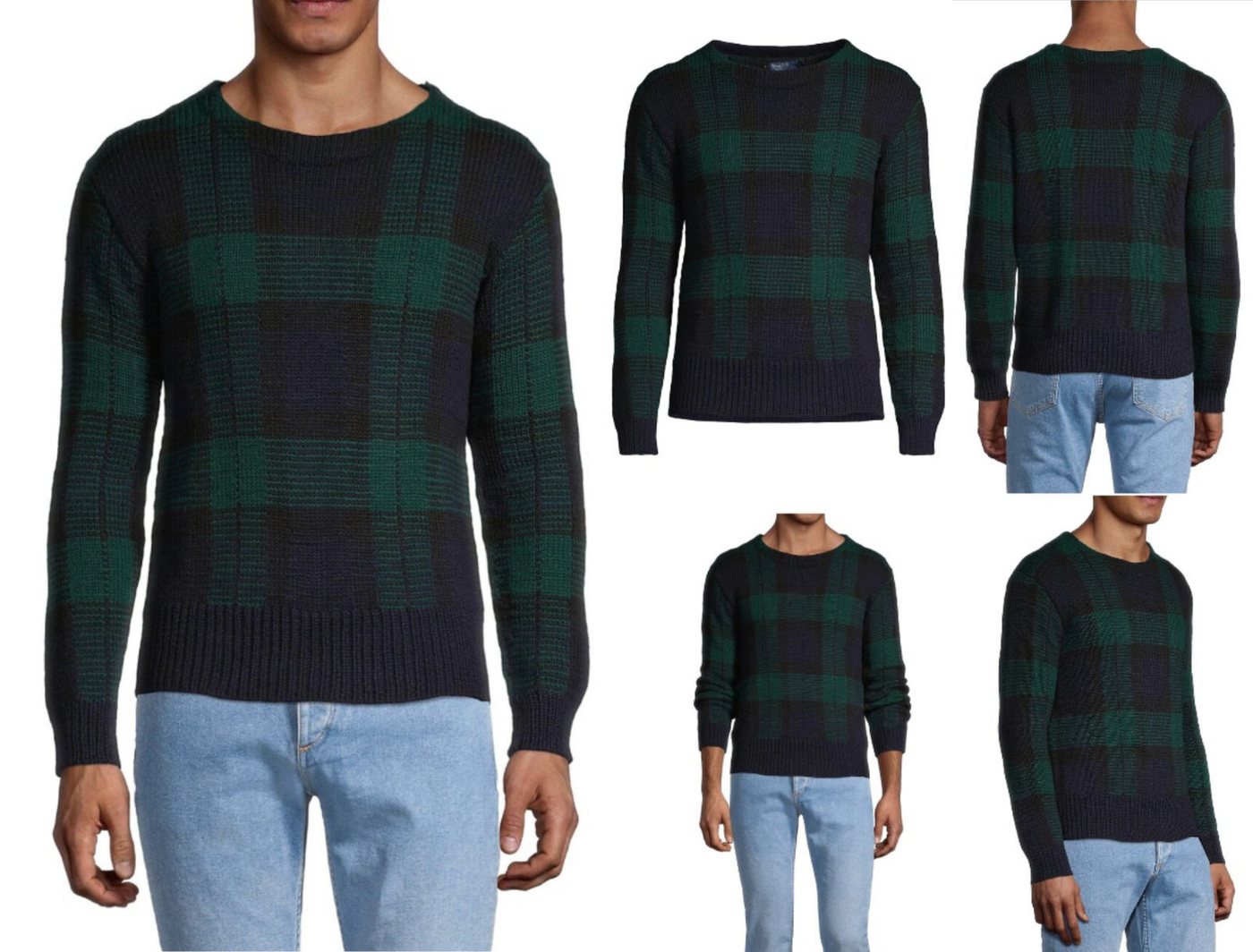 Ralph Lauren Strickpullover Polo Ralph Lauren Tartan Sweater Jumper Pullover Pulli Hand-Knit in Ur von Ralph Lauren