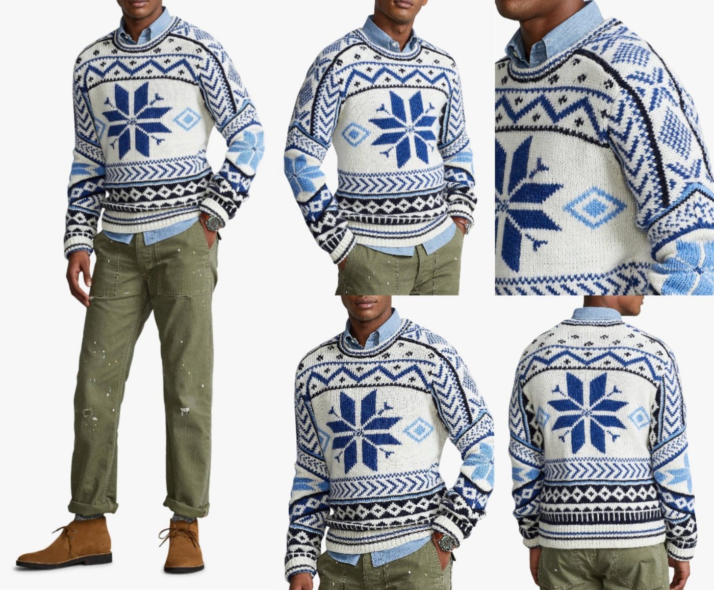Ralph Lauren Strickpullover POLO RALPH LAUREN Pullover Sweater Sweatshirt Strick-Pulli Jumper Offw von Ralph Lauren