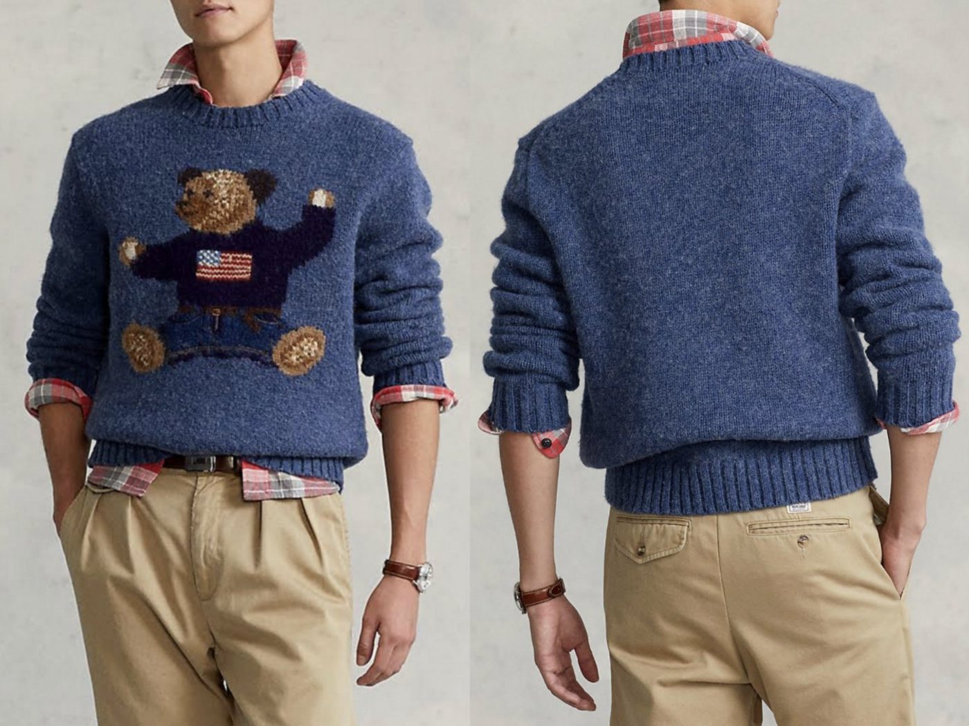 Ralph Lauren Strickpullover POLO RALPH LAUREN BEAR Pullover Wool Sweater Sweatshirt Strick-Pulli J von Ralph Lauren