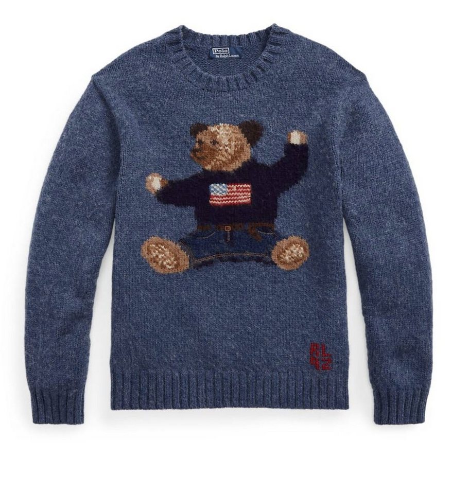 Ralph Lauren Strickpullover POLO RALPH LAUREN BEAR Pullover Wool Sweater Sweatshirt Strick-Pulli J von Ralph Lauren